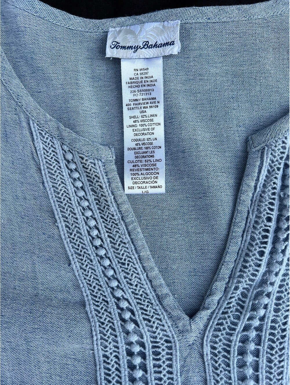 Tommy Bahamas Blue embroidered dress - Picture 9 of 9